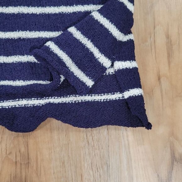 🔺️Staccato Blue & Cream Striped Tunic Sleeveless Top Large - Picture 5 of 8